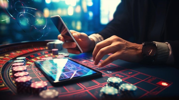 Antarmuka aplikasi depo4d menampilkan meja kasino langsung di layar mobile